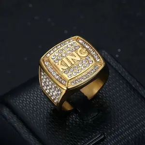 1pc Powerful Hip-hop Ring, KING Men's Ring, Daily Casual Accessory, Festival Anniversary Gift, Men's Jewelry Bold Statement