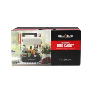 212 MAIN Black Plastic Grill Prep Tray, Camp Kitchen BBQ Caddy with Beach Cookware and Utensils for Outdoor Camping Hiking, Camping Products, Adjustable