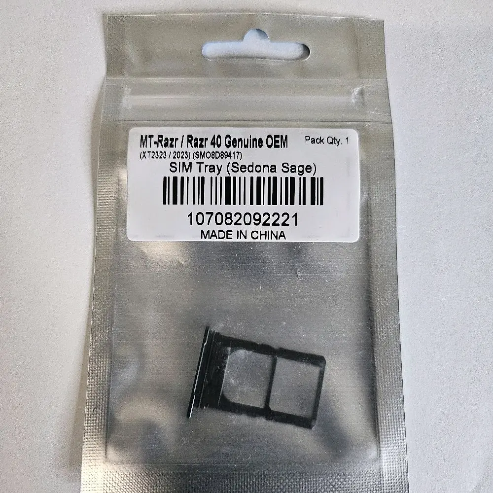 Samsung Razr Razr 40 Genuine OEM SIM Card Tray Holder for Galaxy A14 5G (XT2323 / 2023) - Made in China, Durable Design - Phone, Cellphone, Smartphone