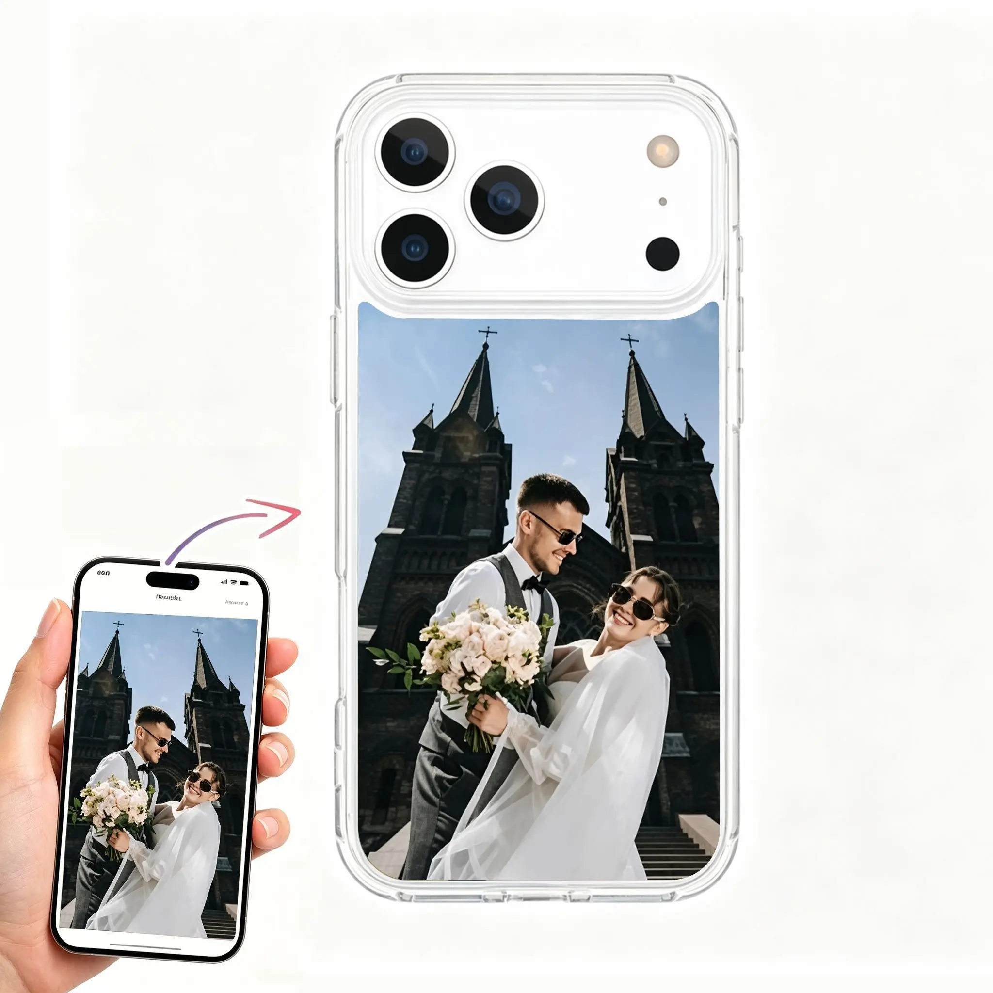 Custom Pictures iPhone Case for iPhone 17Pro Max|Pro|Air| DIY Personalized iPhone Cases | TPU + Acrylic, 2.0mm MagSafe Magnetic Case | Customized Photo Cover for Birthday Friends Family | Pet-Exclusive, Celebrity Merchandise, Fan Gear