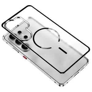 For Samsung Galaxy S26 Ultra/S26+/S26 | Magnetic Metal Frame Protective Case | Magsafe Wireless Charging, Shockproof & Heat Dissipation | Slim Metal Frame, Matte Back, Full Protection Accessories