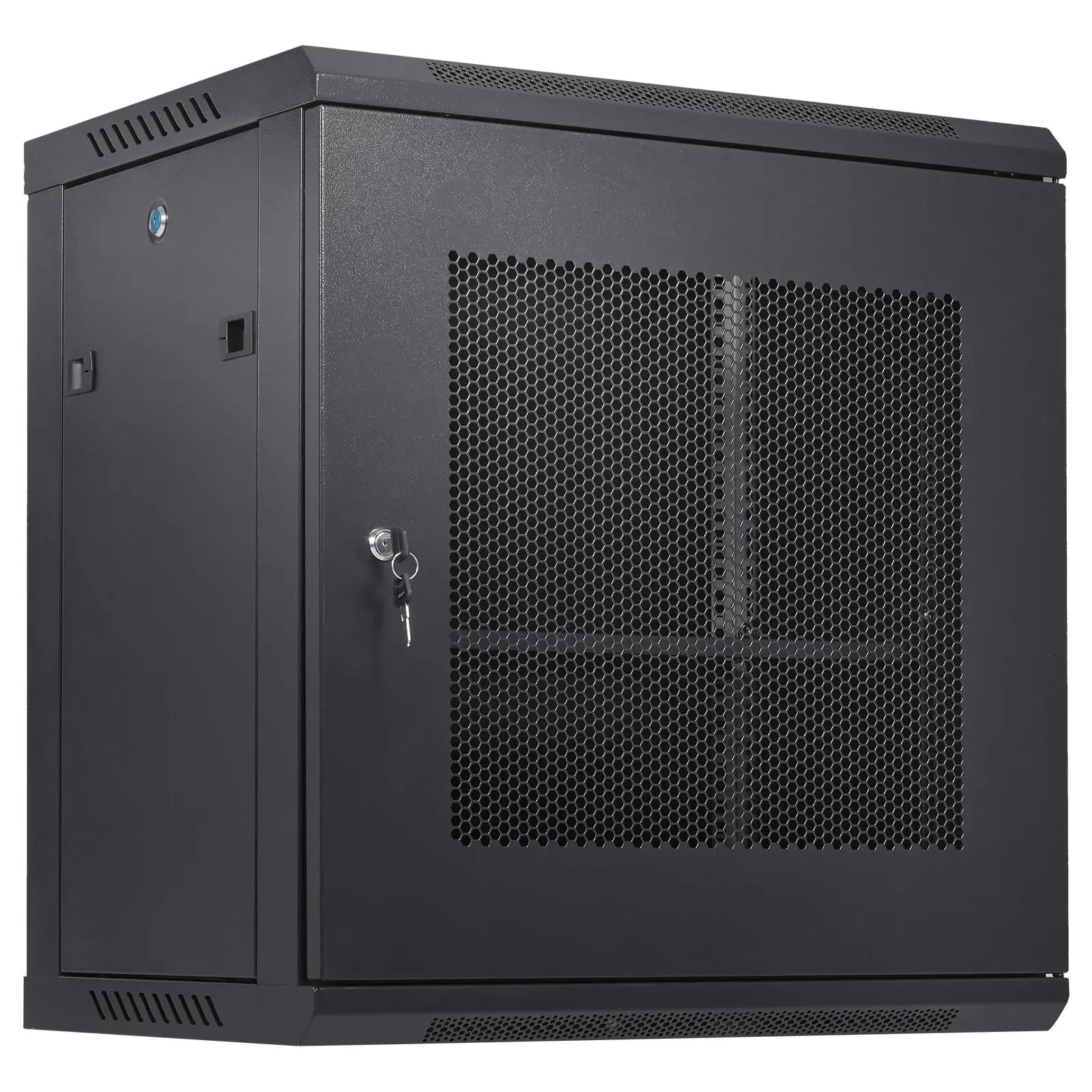 【Summerfinds】VEVOR 12U Wall Mount Server Cabinet, 15.5'' Depth, Network Rack Enclosure, Supports up to 200 lbs, Secure Locking System, Ideal for IT Hardware, Audio/Video Components