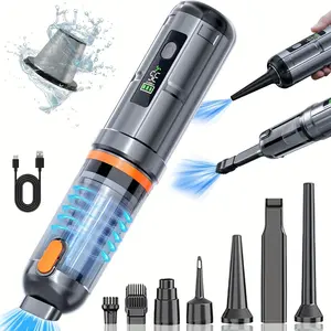 Multifunctional Car Vacuum Cleaner, 4-In-1 Handheld Blower, 15000pa Suction, Smart LED Display, Type-C Charging, Wireless Portable Mini Vac