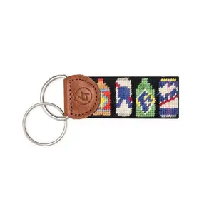 Beer Needlepoint Keychain