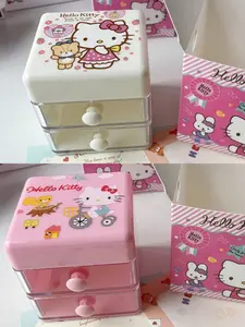 Kitty Cat Hair Clip Storage Box, Cute Cartoon Multifunctional Mini Organizer, 1pc Sanrio Kitty Accessories Holder