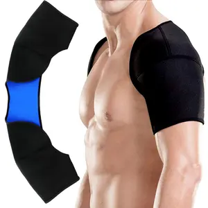 Double Shoulder Brace Support Shoulder Wrap Protector Shoulder Strap Brace for Outdoor Relieve Chronic Tendinitis Pain, Breathable Sports Protective Gear(L)