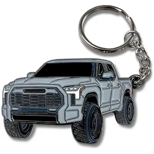 Toyota Tundra Metal Keychain, 2023–2024 Tundra Accessories Key Ring, Truck Key Fob Cover Pendant, Cool Toyota Truck Lover Gift, Automotive Key Chain Merch