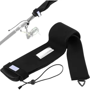 Neoprene Rod Sleeve:  Pole Sleeve - Protective Rod Socks with  Loop & Adjustable Lanyard - RS8/9 Floating Pole Covers for Casting/Trolling, Spinning, Fly Rods