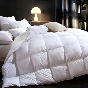 3D Baffle Box Real Down Comforter, 750 Fill--Soft Down Duvet Insert, All Season White Feathers Down Comforter Full Size, Medium Warm Bed Comforters, and Cozy, 8 Corner Tabs - 82"X86"