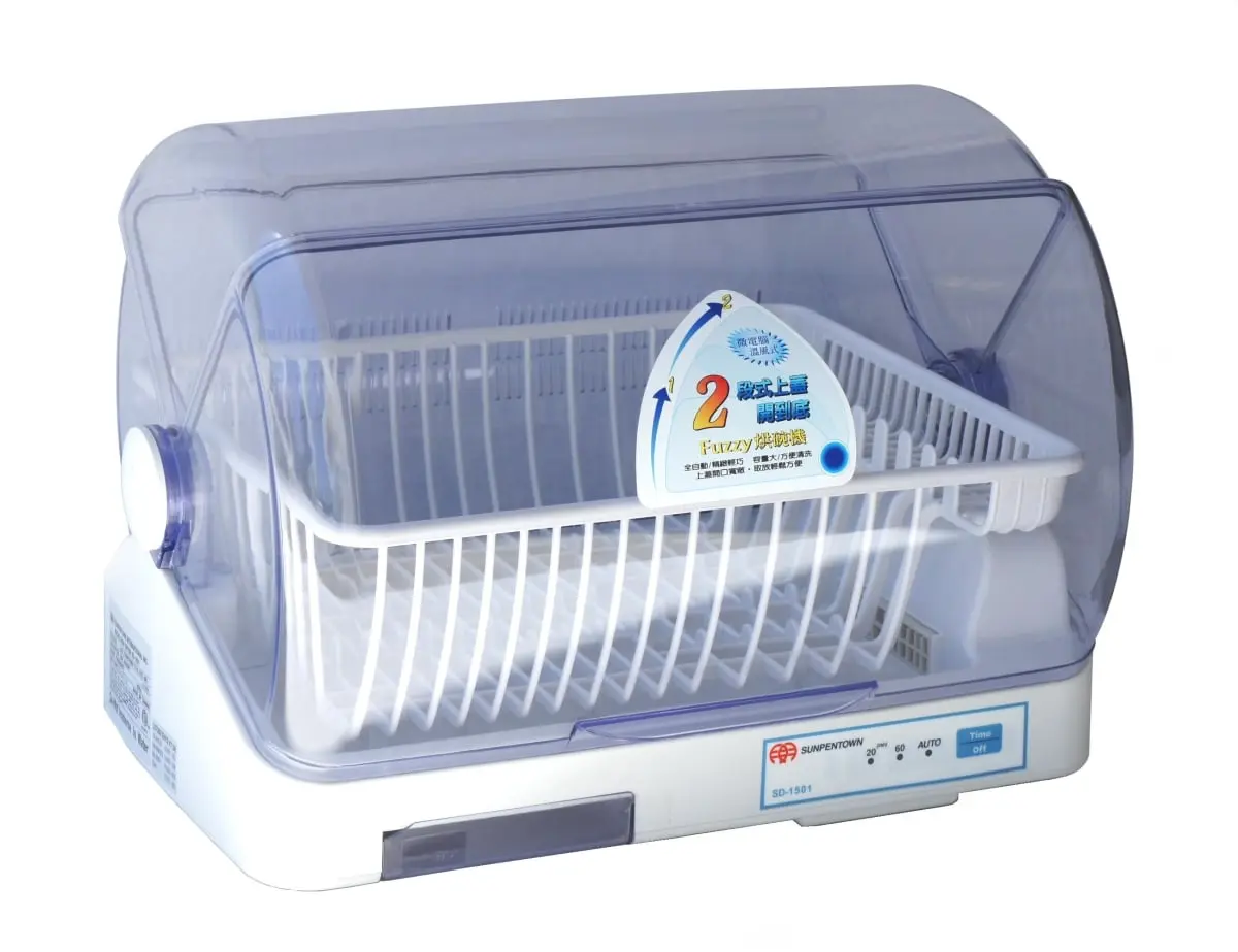 Sunpentown SD-1501B 3.4 Liter Electric Warm Air Dish Dryer, White