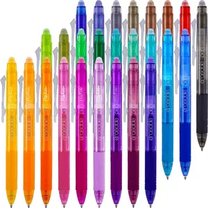 26 Colors Erasable Gel Pens, Retractable Erasable Pens Fine Point (0.7), Make Mistakes Disappear, Assorted Color Inks for Writing Drawing Coloring Planner