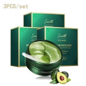 3Pcs Avocado Moisturizing Eye bagMask,60pcs/set Under Eye Mask,Soothing and Relaxing Eye Care，Eye Care Product for Dark CirclesEye Bags, Skin Care Products Moisturizer Comfort