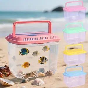 4Pcs Small Fish Transport Container, Catch and Release Beach Aquarium