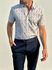 Short Sleeve Ornate Party Shirt- Small Batch Series