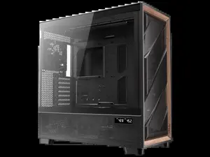 Antec FLUXPRO Flux Pro Full-Tower E-ATX PC Case with 6 PWM Fans Walnut Wood Front Panel iShift PSU 90° Mount USB3.0 x 2 Type-C 420mm Radiator Support Dual Temperature Display