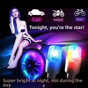 LED Wheel Light Waterproof Luminous Car Tire Valve Caps, Vibration-Sensitive Tire LED Caps