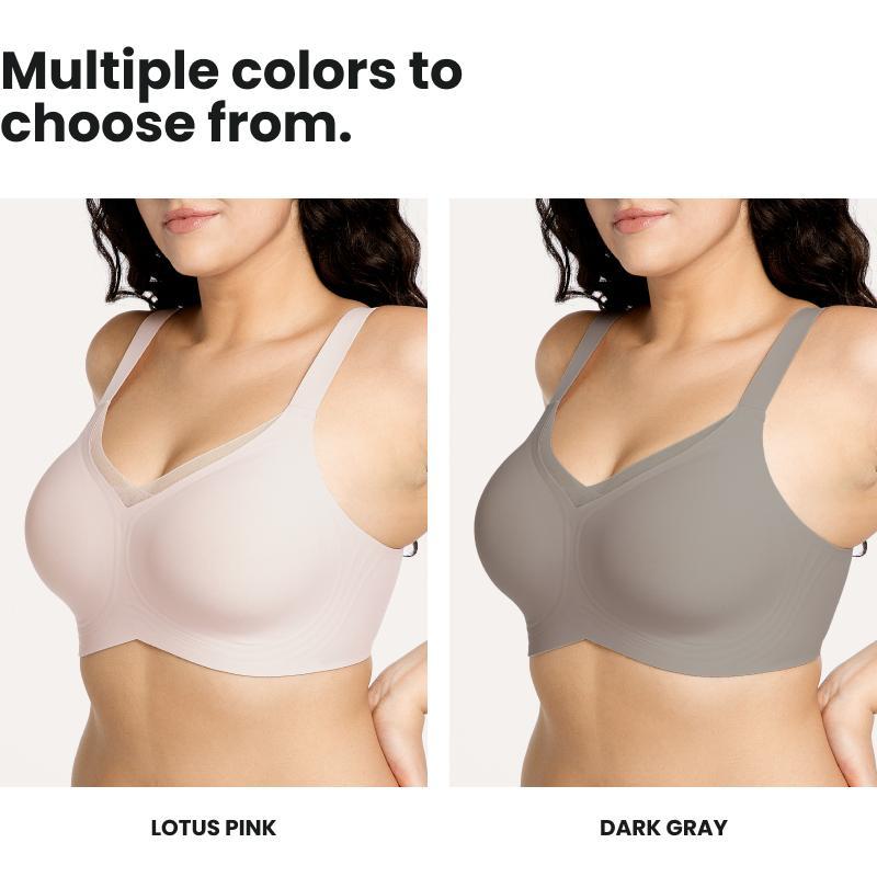 Bodytips Women Wireless Seamless Bra Deep V Lift Bralette Comfort Fit Design Lightweight Support Lingerie Smooth Bra Popular Underwear Versatile Bralette For Daily Wear Work Office Home Lounge Casual Outfit Layering Inner Wear Outer Wear All Day Use