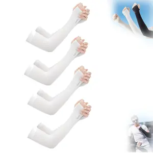Sun Protection UV Arm Sleeves, Thumb Hole Unisex , Compression Cooling Arm Sleeves, Suitable for Men Women Teens, Gardening Outdoor Sports Fitness