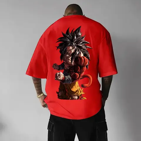 Dragon Ball DBZ Goku Unisex Summer outfits men streetwear 80s 90s graphic tees cotton Anime tank tops men gifts