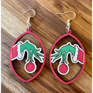 Grinchmas Earrings - Unique, Handcrafted Holiday Earrings