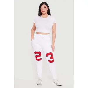 Plus Size 23 Graphic Drawstring Waist Joggers