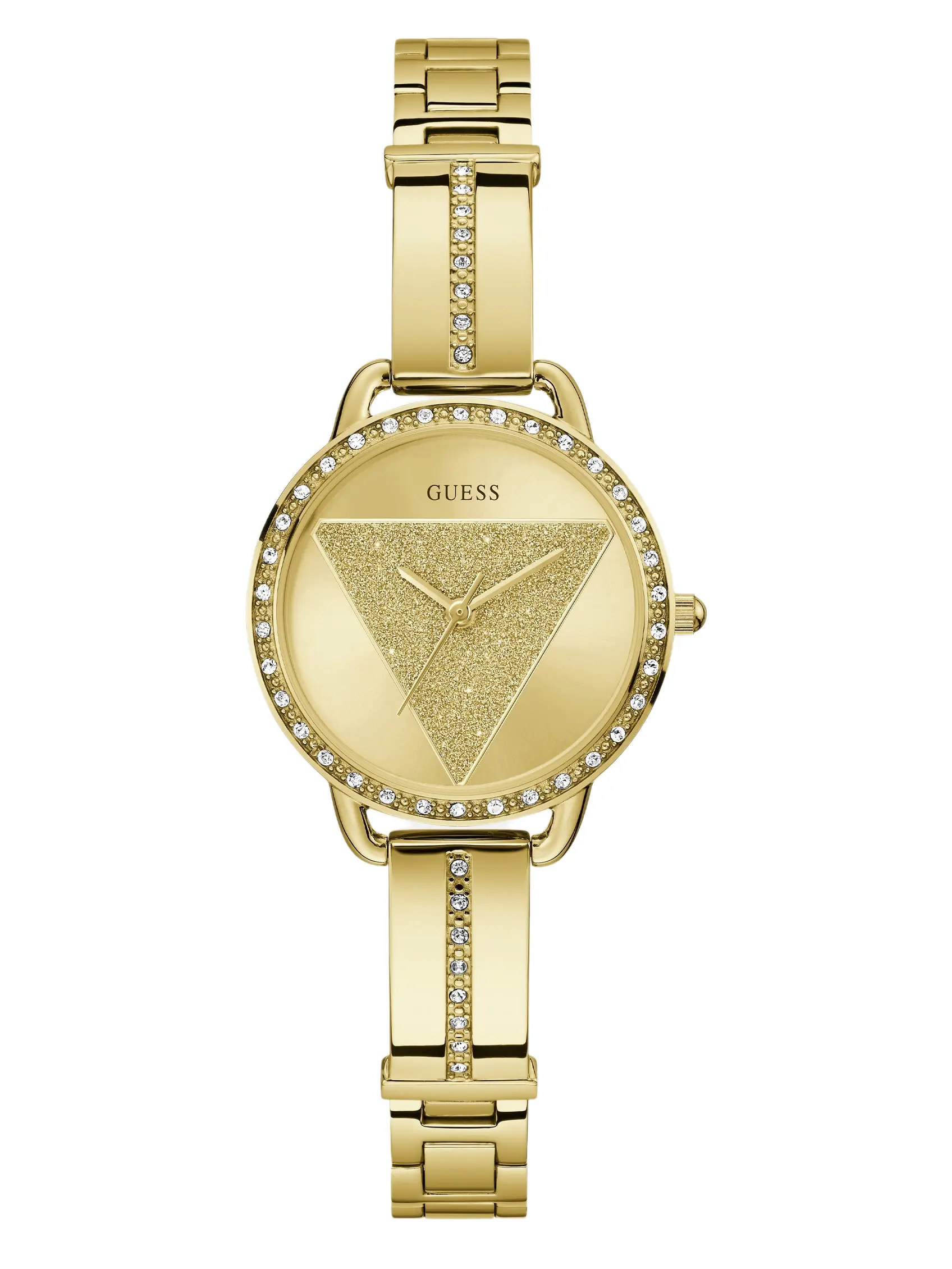GUESS Female Gold-Tone Triangle Analog Watch