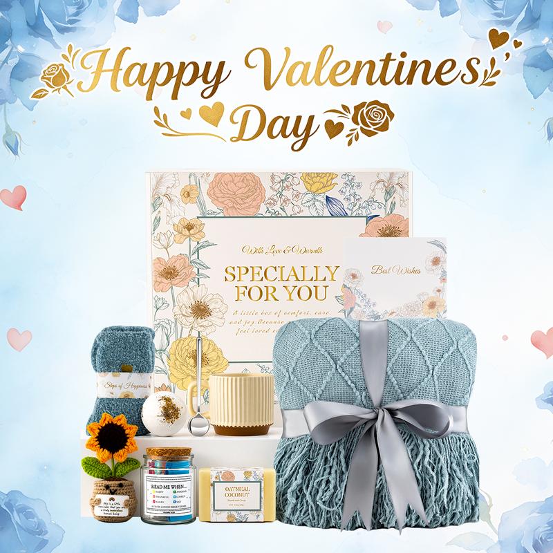 【Valentine's Day Gift】Get Well Soon Gifts Baskets for Women, After Surgery Recovery Self Care Gifts Baskets, Unique Mothers Day Gift for your love, Feel Better Inspirational Comfort Box gift