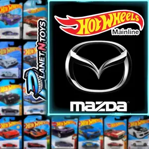 Hot Wheels Mazda Mainline Diecast Cars – 1:64 Scale | Savanna, RX7, RX3, MX5 Repu, 787B & More