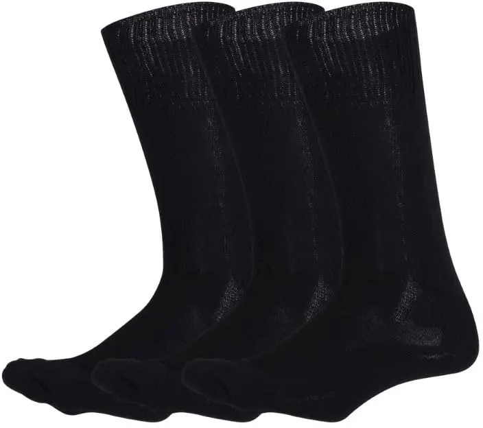 Genuine GI Military Tactical Boot Socks – US Made Wool Blend Cushion Sole Army Moisture-Wicking Combat Socks (3-Pack)