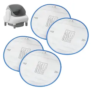 Universal Self-Cleaning Waterproof Fabric Litter Box Liners - White with Blue Trim, Leak-Proof Replacements for Litter Trays & Boxes, 2-Pack (15x12 in), Litter Tray
