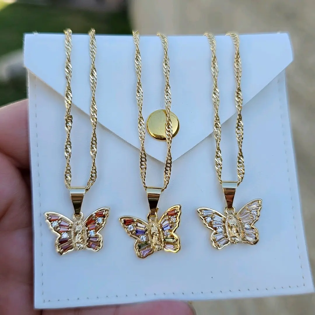 butterfly virgencita necklace pendant