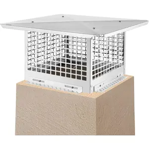 VEVOR Chimney Cap, 13" x 13" Flue Caps, 304 Stainless Steel Fireplace Chimney Cover, Adjustable Metal Spark Arrestor with Bolts Screws, Mesh Chimney Flue Cover for Outside Existing Clay Flue Tile