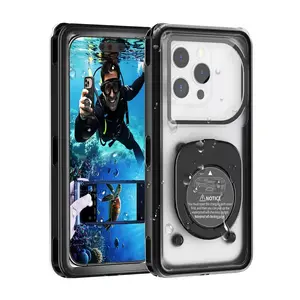 Summer IP68 Dustproof Phone Case, Deep Dive Waterproof Cover, Transparent Anti-Fog for Underwater Photos, Fits 6.9 Inches & Below