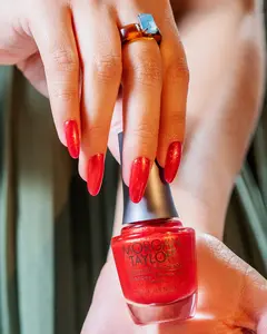 Morgan Taylor You Red My Mind - Red Shimmer, Professional Lacquer, Vibrant, Chip-Resistant, Fast-Drying, Long-Lasting, High-Shine, Perfect for Manicures & Pedicure, 15mL.