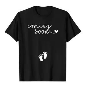 100% Cotton Casual Tshirt Pregnancy Announcement For Pregnant Mom To Announce Pregnant T-Shirt Breathable Clothes, Pregnancyannouncement