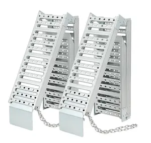 1500LB 2-Pc Tri-Fold Ramps - 72"x9" Steel Loading Ramps for ATV/UTV/Motorcycles/Trucks (Heavy-Duty, Silver)