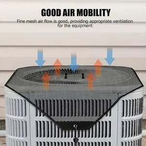 Outdoor Air Conditioner Cover, Durable Synthetic Material, Windproof & Dustproof, PVC Mesh for Ventilation, Protects Against Dust and Cold Air