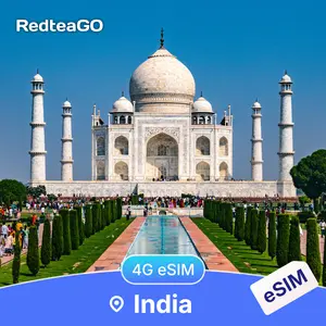 RedteaGO India eSIM Unlimited Data 4G | Instant Activation | No SIM Card Needed Travel Data Plan | No Roaming | High Speed 5G | Instant Setup
