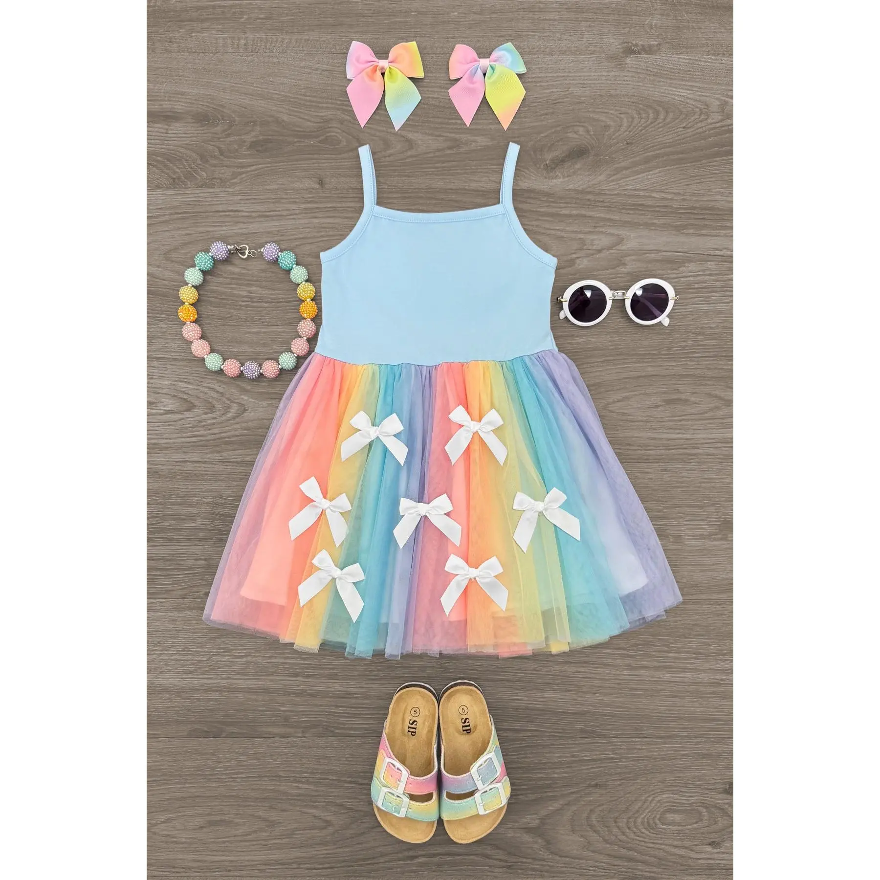 Pastel Rainbow Tulle Dress Pastel Rainbow Tulle Dress