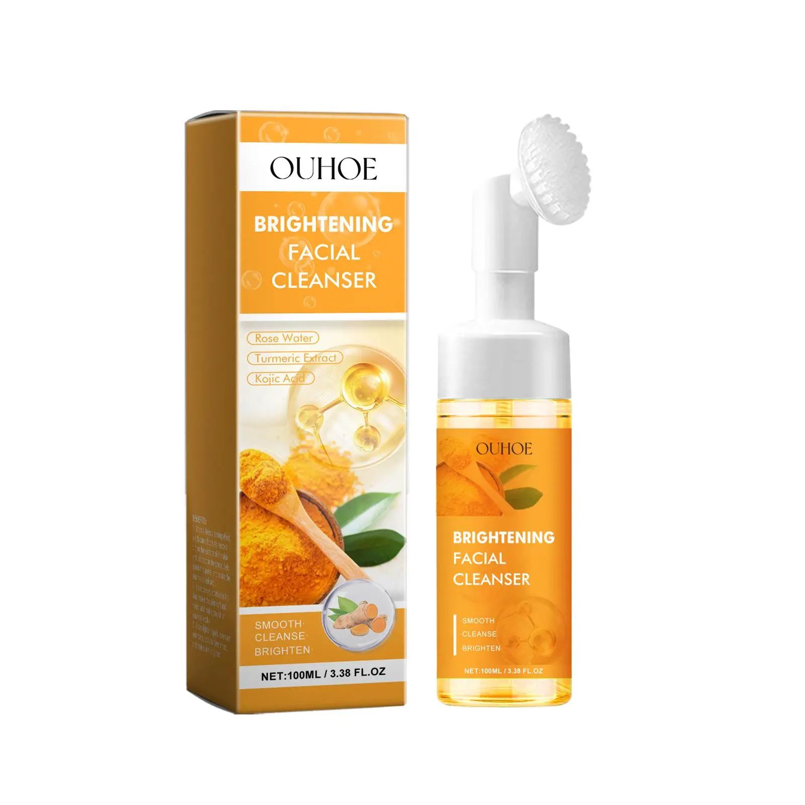 Ouhoe Ginger Facial Cleanser for Gentle Cleansing, Nourishing and Hydrating Skin Care, Facial Wash for All Skin Types, Facial Purifying Cleanser