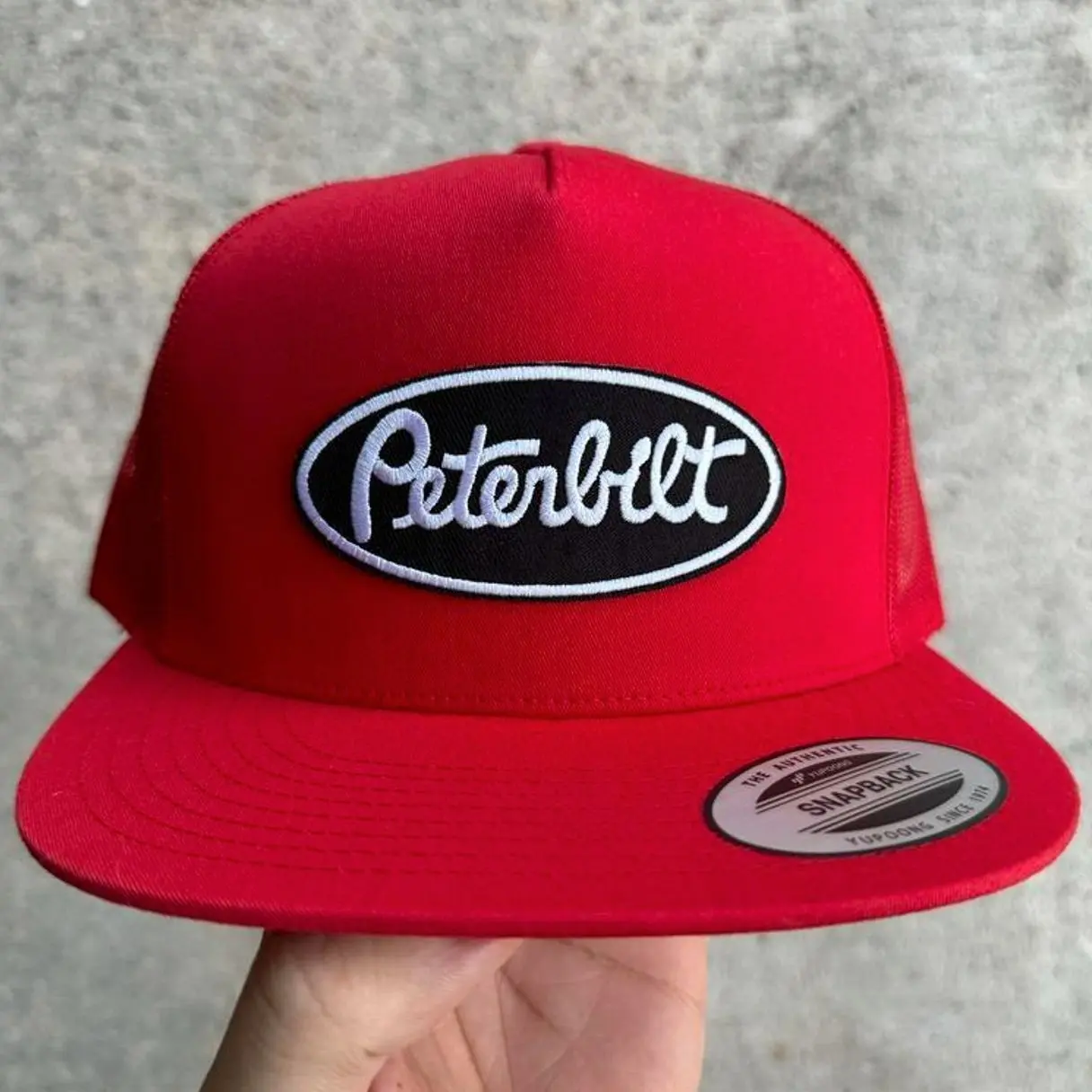 Peterbilt Vintage Snpaback Trucker Hat, Unisex Adjustable Snapback Trucker Hat – Summer Beach & Sports Cap with Mesh Back