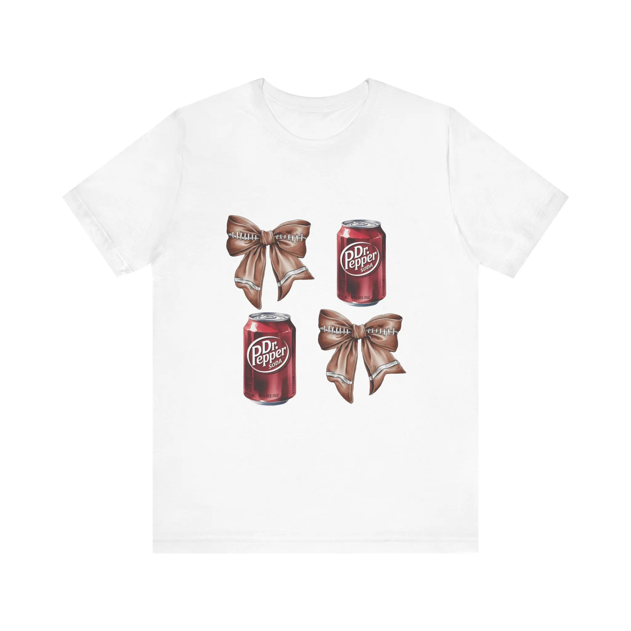 Dr. Pepper Game Day Tee | Game Day Bow Shirt | Football Girl T-Shirt | Fall Game Day Graphic Tee | Dr. Pepper Lover Shirt | Trendy Soda Shirt Comfy Soft