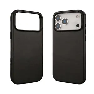 Apple 17 Half-Grain PU Leather Phone Case for iPhone 16 Anti-Scratch Wear-Resistant High-Quality Full Protection Pull-Up Leather Cover