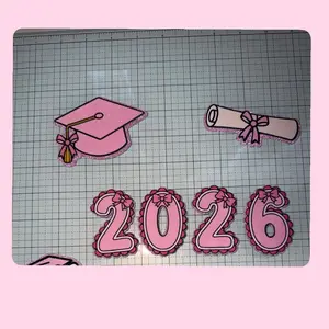 3D Coquette Number Lei Cutouts,Pink numbers for lei