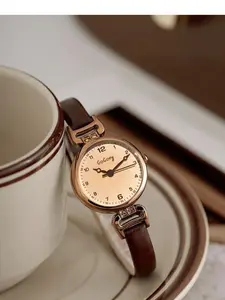 Women's Quartz Watch, Waterproof Small Dial Design, Ideal for High School Students & Daily Wear, Trendy Minimalist Style