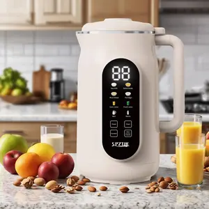 SPZTJK Automatic Nut Milk Maker & Blender with Stainless Steel Blades 41oz 1200ml Capacity Temperature Control Smart Touchscreen Self-Cleaning BPA-Free for Almond Oat Soy Milk & Plant-Based Beverages