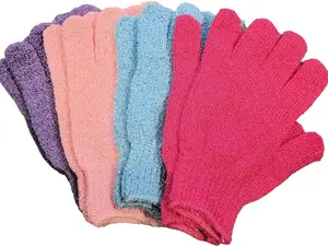 Daylee Naturals Exfoliating Bath Gloves 4 Pairs shower  glove