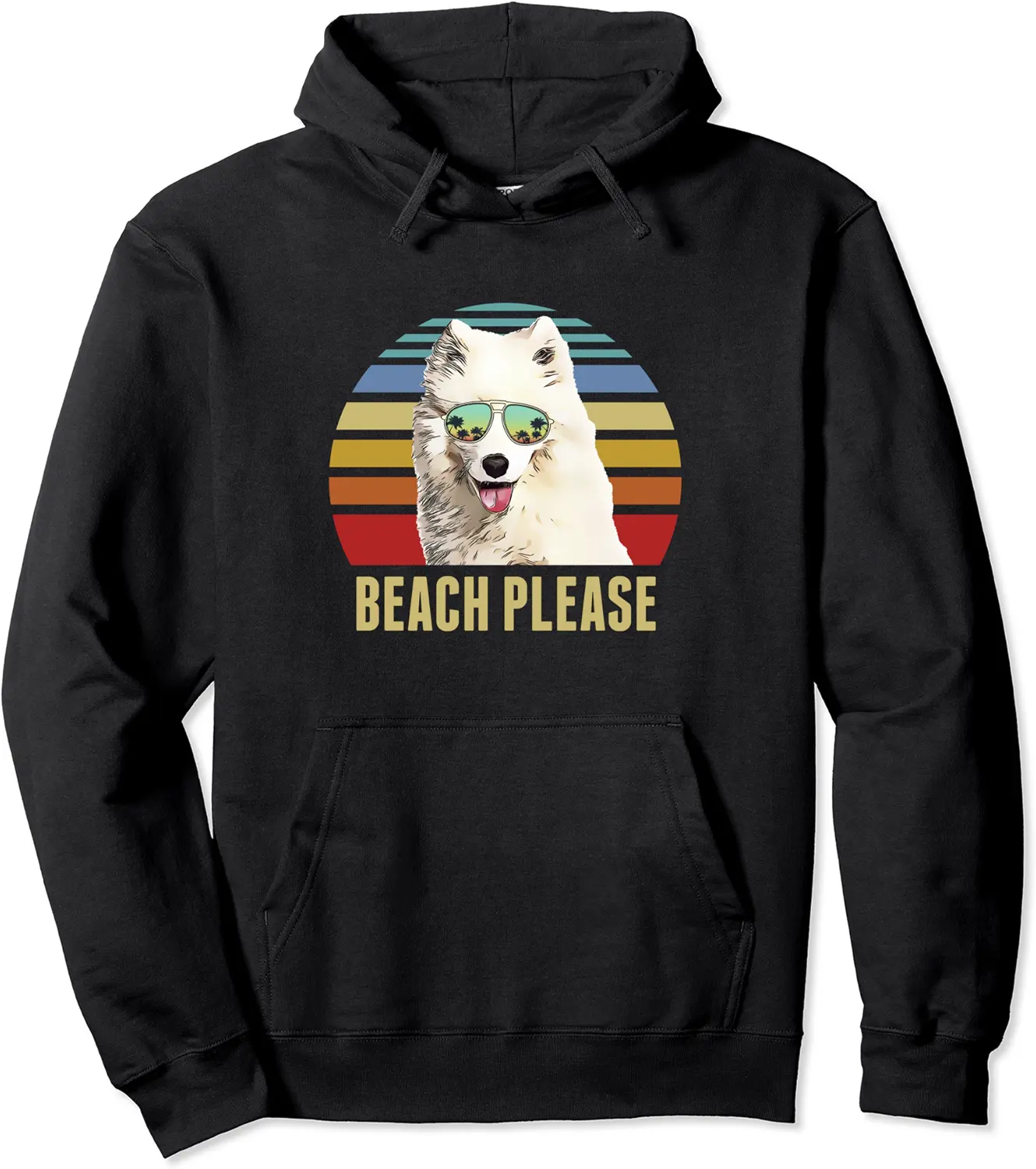 Beach Please Samoyed Dog Funny Summer Pullover Hoodie - Autumnsc Shop 46B0B36RDF82