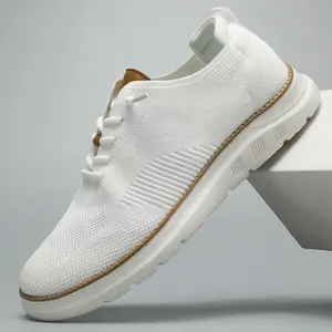 Men’s minimalist casual round-toe running shoes — lightweight, breathable knit mesh sneakers suitable for sports and everyday wear with a platform sole Runner Closed Training Trainer Footwear Boy