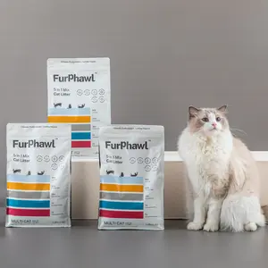 5-in-1 Mix Cat Litter – Multi-Cat Home, 2x Long Lasting, Quick Clumping, Low Dust, Low Tracking, Odor Control, Tapioca Tofu Cat Litter